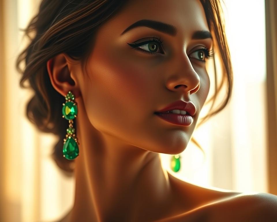Joahinia - emerald earrings
